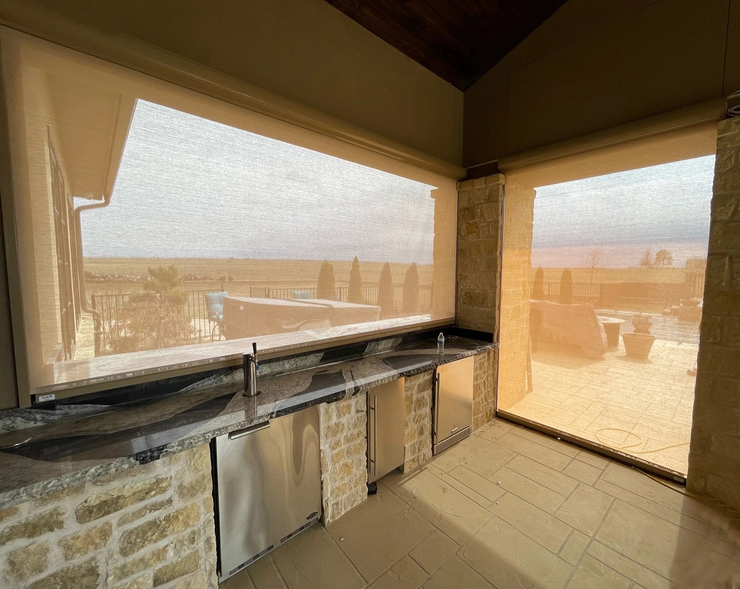 Sunesta Sentry clear visibility screen patio kitchen