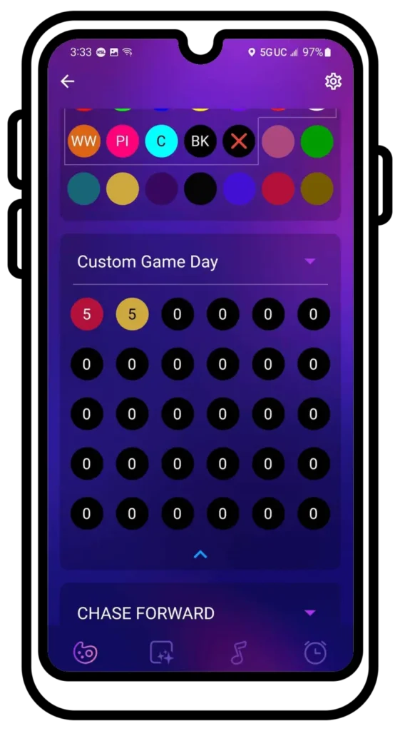 Trimlight settings screen