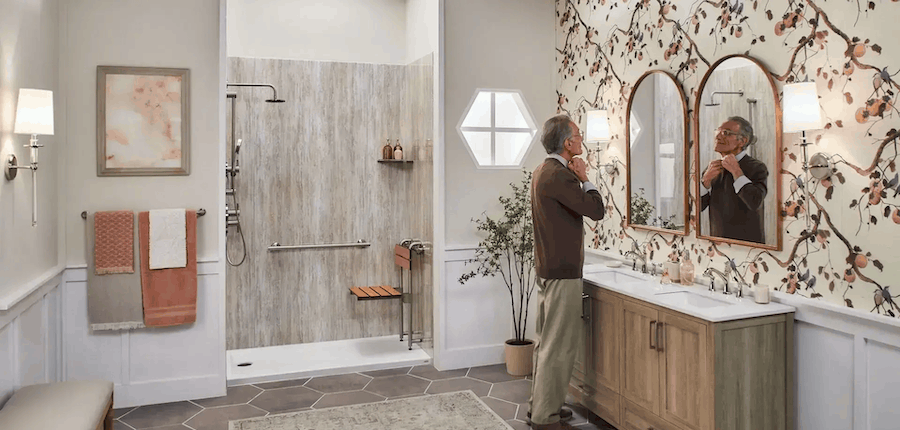 Walk-in shower remodel
