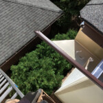 4-story work, view of the ground from the employee