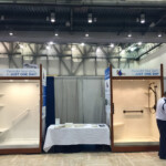 A store display of accessible shower remodels