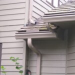 Roof with Seamless Gutters and Gutter Helmets