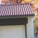 Tile Roof with Seamless Gutters and Gutter Helmets