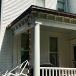 A house with lotus gutter chains